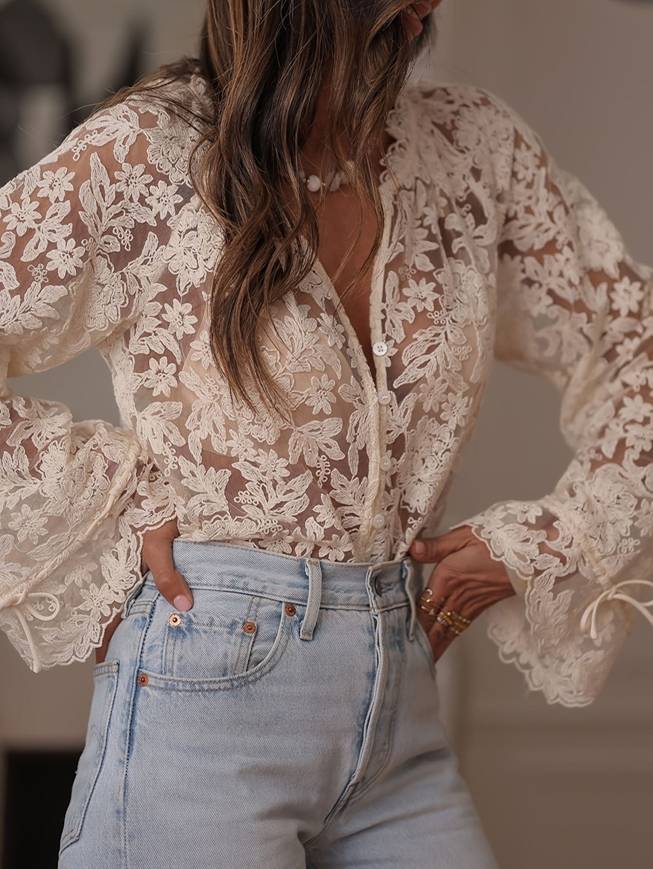 Long Sleeve Elastane Pullover Shirt