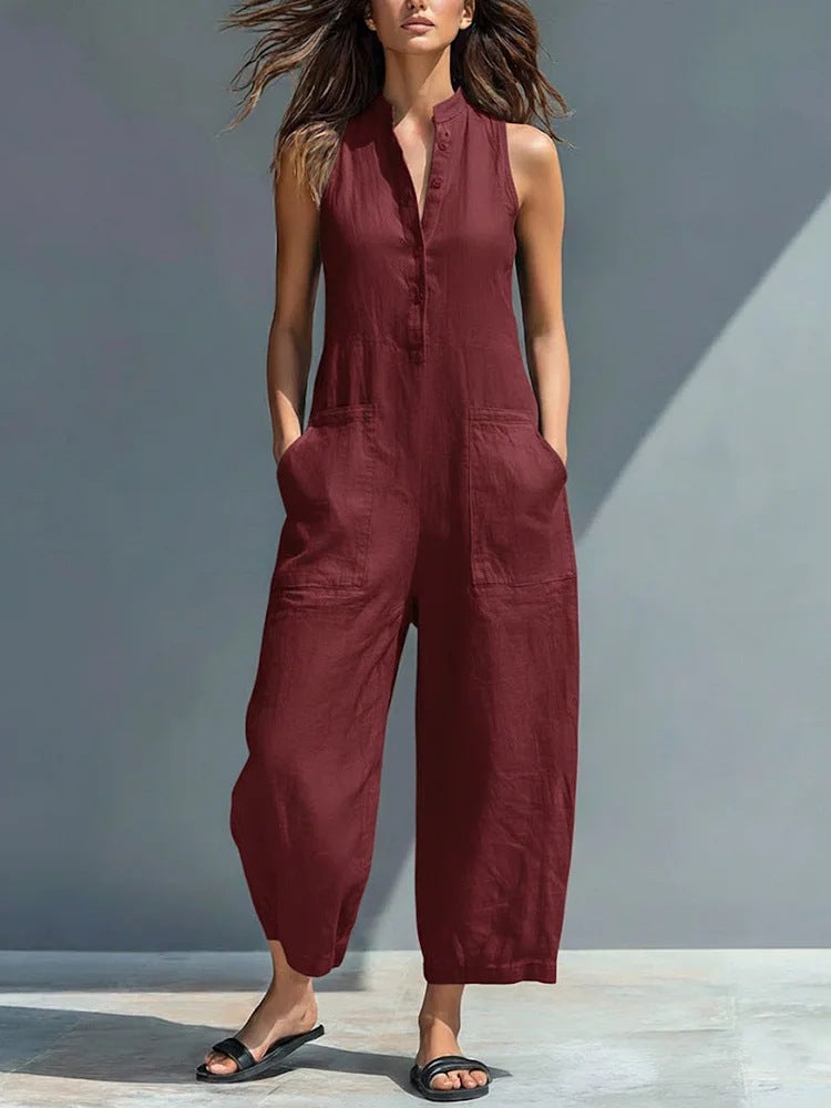 Casual Ankle-Length Jumpsuit