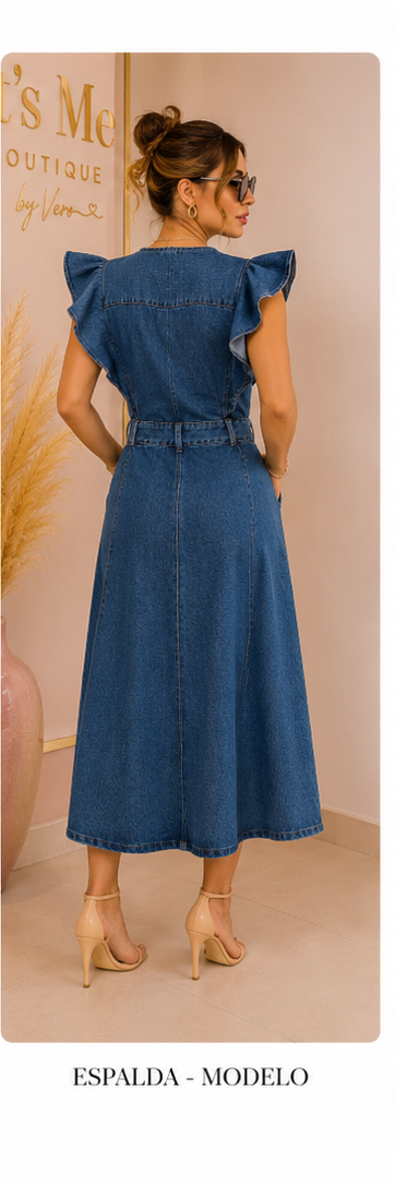 Vestido Denim con Volantes