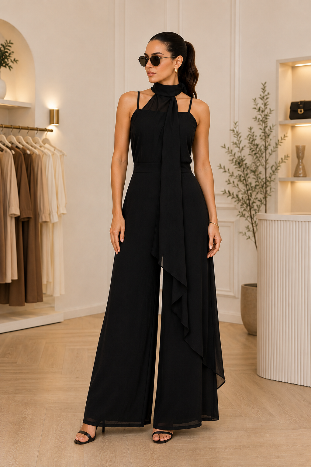 Set Jumpsuit con Cover Up Asimétrico