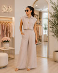 Set Nude Elegance con Botones Dorados