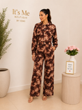 Set Tie-Dye Brown con Chaqueta Corta
