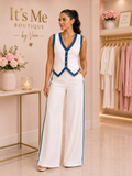 Set Viajerito Blanco con Detalles en Denim