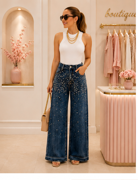 Jean Denim Star Wide Leg ✨