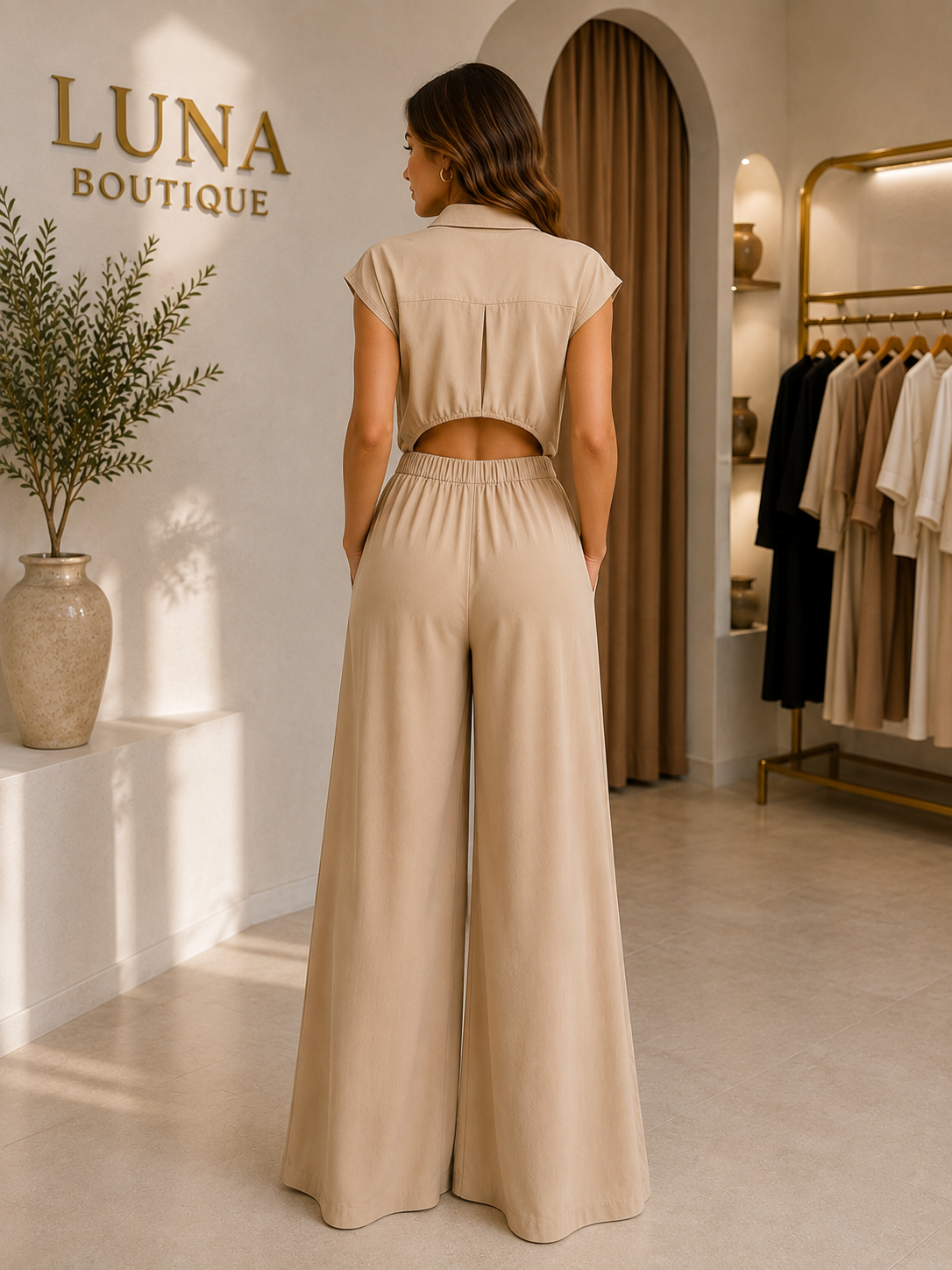 Jumpsuit Camisero Beige