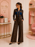 Jumpsuit Animal Print con Detalles Denim