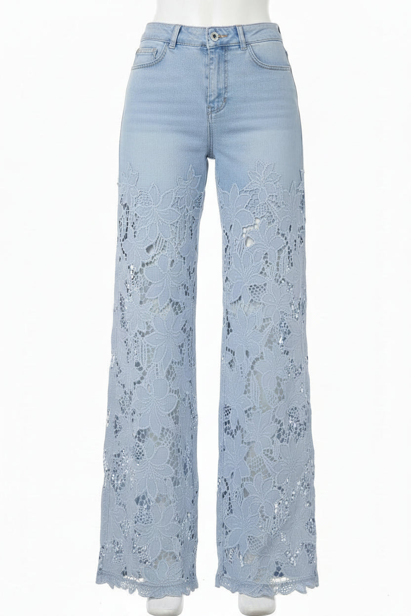 Streetwear Full Length Jeans For Women In Denim