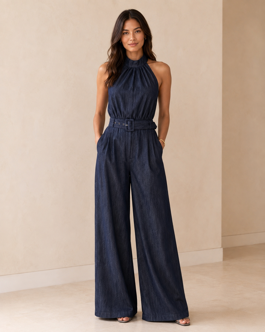 Jumpsuit Denim Halter