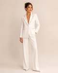 White Blazer Gold Details