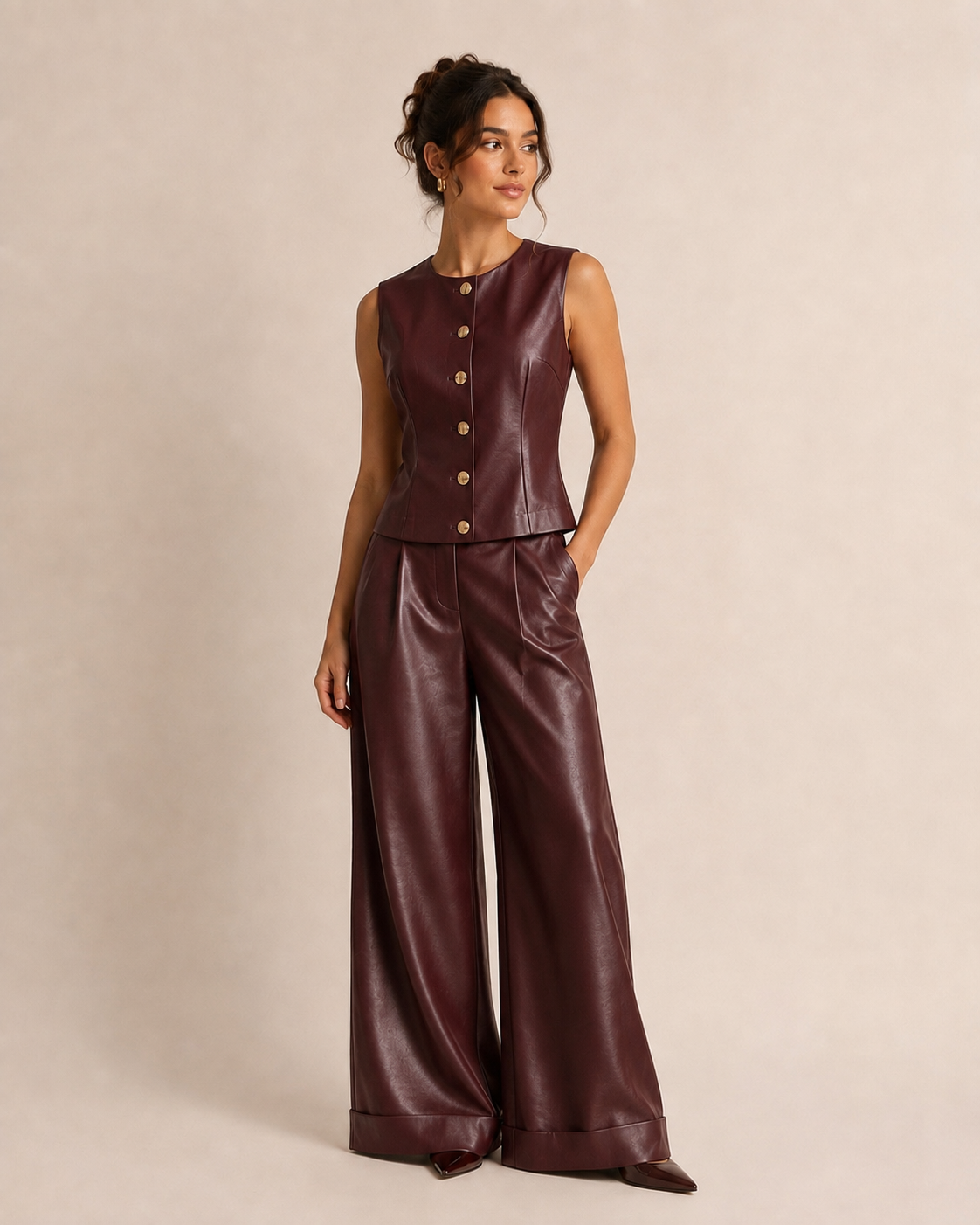 Set Leather Burgundy