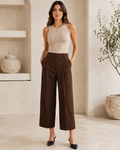 Chocolate Cropped Wide Leg Pants
