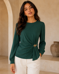 Emerald Twist Detail Blouse