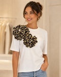 Leopard Floral Statement Tee